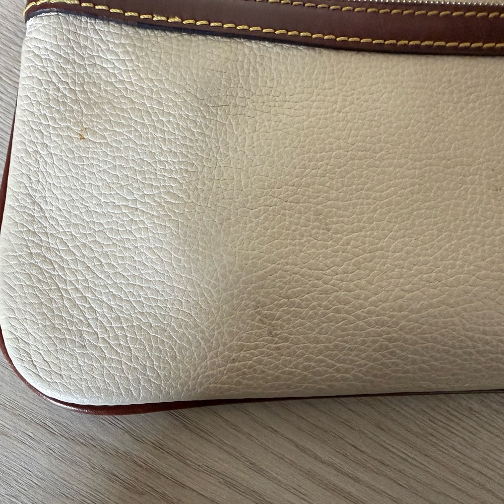 Dooney & Bourke Cream and Brown Wristlet - Picture 3 of 5